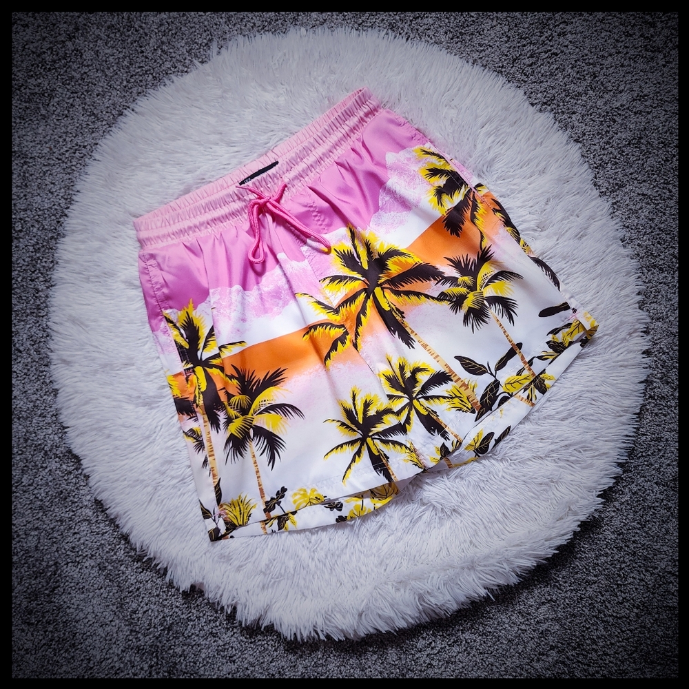 INC International Concepts Tropical Swim Trunks Size Small